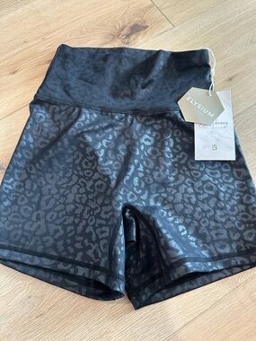 Buffbunny High-Waist Black Leopard Print Women's Shorts